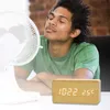 OKWISH Wecker Uhr in Holzoptik digital - Digitalwecker Produktbild-Vorschau 2