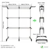 VOUNOT® Wäscheständer Turm Ausziehbar mit Faltbaren Produktbild-Vorschau 3