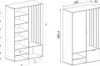 Garderobe 100 cm breit in Eiche mit Kleiderstange, Produktbild-Vorschau 5