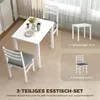 HOMCOM Essgruppe Esstisch mit 2 Stühlen Esszimmergruppe für Produktbild-Vorschau 4