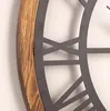 Opviq, Roman - Black, Dekorative Metall-Wanduhr, Schwarz, Produktbild-Vorschau 2