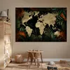 MuchoWow® Poster Weltkarte - Vintage - Blätter 180x120 cm - Produktbild-Vorschau 6