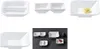 A collage of different white ceramic dishes, including divided bowls and single bowls. Produktbild-Vorschau