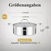 Topf 24cm 4L Edelstahl Kochtopf Induktion mit Produktbild-Vorschau 7