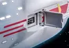 A close-up view of a compartment on a model spaceship, showing a USB port and a battery. The background is dark with some blurred lights, suggesting outer space. Podgląd zdjęcia produktu