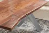Esstisch Baumkante massiv Akazie nuss 160 x 85 X-Gestell Produktbild-Vorschau 5