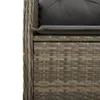 Outdoor-Lehnstühle 2 Stk. mit Tisch Grau Poly Rattan Produktbild-Vorschau 8