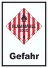 Schild Entzündbare feste Stoffe Gefahr Flammable Solid Produktbild-Vorschau 1