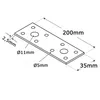 Piastra forata 200 x 35 x 2,50 mm Connettore piatto Anteprima dell’immagine prodotto 5
