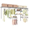 GOPLUS Wandmontierter Kleiderständer, 122-244 cm Produktbild-Vorschau 1