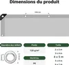 Wiltec Bâche de camion 5 x 4m 120g/m² vert/gris PE Œillets Voir les images du produit 3