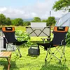 Lot de 2 chaises de camping pliables avec repose-pieds Voir les images du produit 2