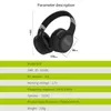 A product description image for headphones, showing dimensions and specifications. Produktbild-Vorschau