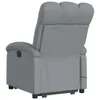 vidaXL Fauteuil de massage avec releveur Gris clair Tissu Voir les images du produit 4