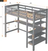 okwish Kinderbett 90 x 200 Hochbett mit Ablagefächern und Produktbild-Vorschau 4