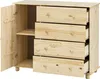 Möbilia Kommode | 4 Schubladen, 1 Tür | Kiefer-Holz massiv Produktbild-Vorschau 2