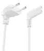 deleyCON 4m Netzkabel Eurostecker 90° auf C7 Buchse 90° - Produktbild-Vorschau 2