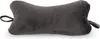 A dark gray bone-shaped pillow with loops on each end, presented on a white background. Produktbild-Vorschau