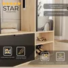 Armoire Milo avec miroir, étagères et tringle à vêtements, Voir les images du produit 8