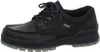 A black leather shoe with a gray sole is shown against a white background. Produktbild-Vorschau