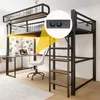 STILVORA Hochbett 90x200cm mit Schreibtisch und Produktbild-Vorschau 6