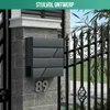 Avalo Brievenbus RVS Antraciet met Krantenvak en Slot - Productafbeelding-voorbeeld 8