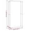 A line drawing of a firewood rack with dimensions indicated. Produktbild-Vorschau