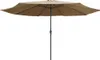 vidaXL Sonnenschirm mit Metall-Mast 390 cm Taupe Produktbild-Vorschau 1