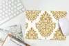 MuchoWow® Mauspad Mousepad Vintage - Blumen - Gold - Muster Produktbild-Vorschau 5