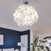 Deckenleuchte, Metall, Blätter-Design, Chrom, weiß, H 58 cm Produktbild-Vorschau 9