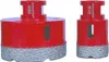Two red diamond drill bits with silver abrasive edges are shown against a white background. Produktbild-Vorschau