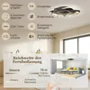 Stropné svietidlo HOMCOM LED s ventilátorom, tiché, 53 cm, Náhľad obrázku produktu 8