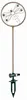 Gartenstecker LIBELLE - Wassersprinkler - Edelstahl - H: 75cm - D: 19cm - silber, grün Produktbild-Vorschau