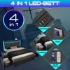 Boxspringbed 160x200 cm met LED-verlichting, 3 USB-poorten Productafbeelding-voorbeeld 6