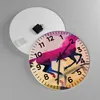 Wanduhr - Rund - Glasuhr - Pferd Tiere Geometrie Diamant - Produktbild-Vorschau 2