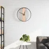 vidaXL Wanduhr Braun Ø35 cm Eisen und Eichenholz Produktbild-Vorschau 2