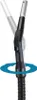 A close-up of a vacuum cleaner hose attachment with a blue circular arrow indicating rotation. Produktbild-Vorschau
