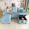Merax Ecksofa U-Form mit Schlaffunktion und Stauraum, Produktbild-Vorschau 9