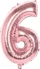 XL Folienballons Zahl 86 cm groß - Rose Gold - Luft oder Produktbild-Vorschau 1