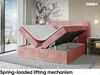 MEBLINI Boxspringbett mit Bettkasten - Gepolstert Produktbild-Vorschau 3