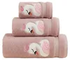 Kinderhandtuch 100% Baumwolle 30x50 cm - Puder, bestickter Produktbild-Vorschau 1