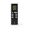 A black remote control for an air conditioner is shown against a white background. Produktbild-Vorschau