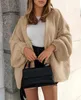 Oversize-Cardigan für Damen, offenes Design vorne, grob Produktbild-Vorschau 2