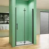 120x195cm Schwarz Falttür+drehtür Nischentür Dusche Produktbild-Vorschau 1