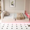 Divano letto imbottito Merax 140x200 cm con illuminazione a Anteprima dell’immagine prodotto 3