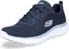 A single blue Skechers shoe is shown against a white background. Voir les images du produit