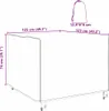 vidaXL Möbelbezug Schwarz 125 x 125 x 74 cm 210D Oxford Produktbild-Vorschau 7