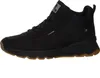 A side view of a black men's boot on a white background. Produktbild-Vorschau