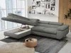 Ecksofa Sofa Grau, Wohnlandschaft L-Form mit Schlaffunktion Produktbild-Vorschau 3