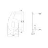 Hausnummer 6 XL 300x2mm Edelstahl mattschwarz Produktbild-Vorschau 2